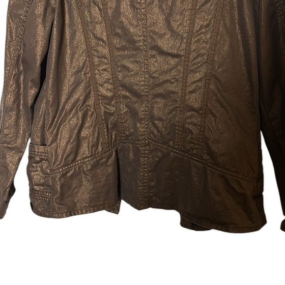 Coldwater Creek fitted,military,spring jacket,,shimmer,PTP 18.5” medium, EC - Picture 6 of 16